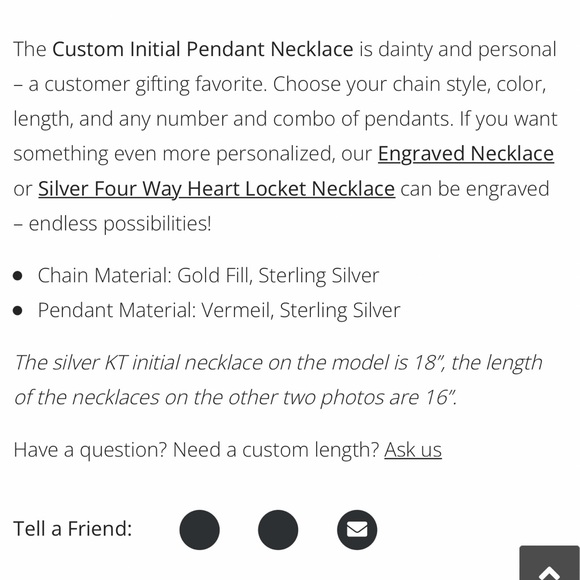 KT Collection NYC, Custom initial charm necklace - Picture 7 of 8